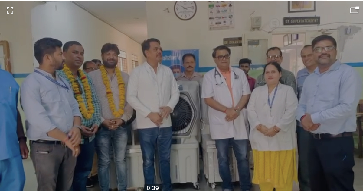 MDM अस्पताल में वाटर कूलर और हवादार कूलर डोनेट की चली मुहिम: आग बरसाने वाली गर्मी से मरीज और परिजन न हों परेशान