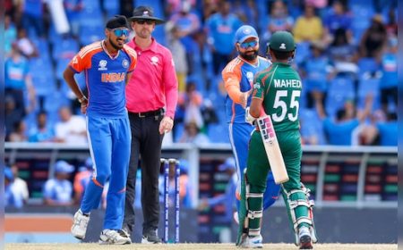 T20 World Cup 2024 : हार्दिक और कुलदीप के शानदार प्रदर्शन से भारत सेमीफाइनल में, बांग्लादेश को 50 रन से हराया