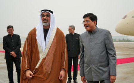 दिल्‍ली पहुंचे अबू धाबी के क्राउन प्रिंस, सोमवार को पीएम मोदी से करेंगे मुलाकात