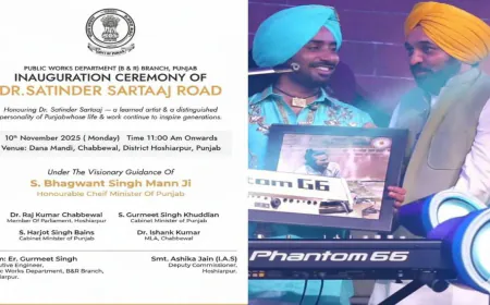 Punjab की शान! Satinder Sartaj के नाम सड़क समर्पित, बढ़ाया पंजाबियत का गौरव