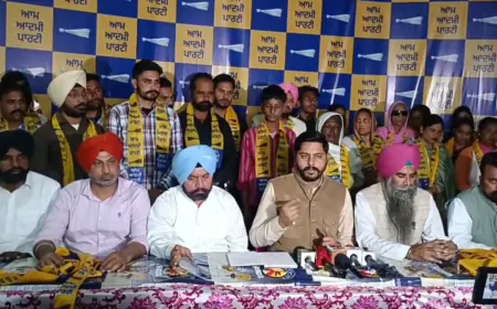 Tarn Taran में APP को बड़ी मज़बूती, Congress और BJP छोड़ कई परिवार हुए AAP में शामिल, Harmeet Sandhu की जीत को कार्यकर्ताओं ने बताया तय