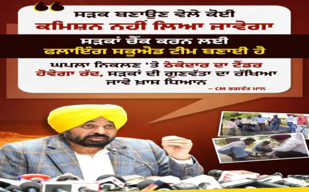Punjab में Road Quality पर सख्ती: Contractors होंगे Blacklisted, 5 साल Maintenance और Panchayat की Approval अनिवार्य