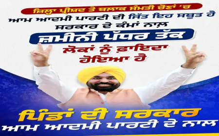 निष्पक्ष और पारदर्शी ग्राम पंचायत चुनावों में आप सरकार की जीत, 261 सीटों पर जीत ने साबित किया – जनता सब जानती है, काम करने वालों को ही चुनती है!